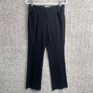 Calvin Klein Dress Pants Women’s 4 Black Crosshatched Modern-Fit Straight Leg